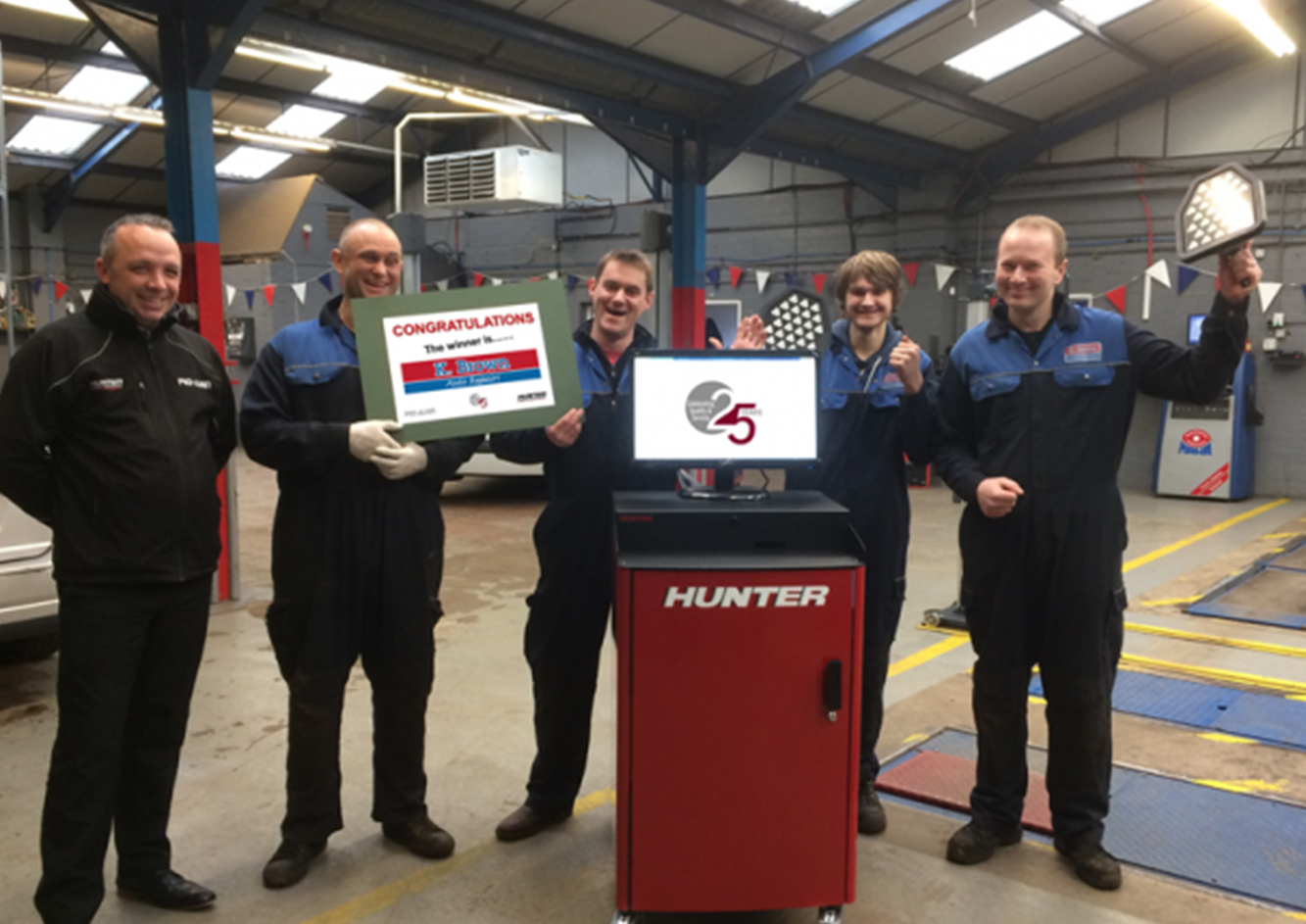 The Winner of our 25th Anniversary wheel alignment prize is…..